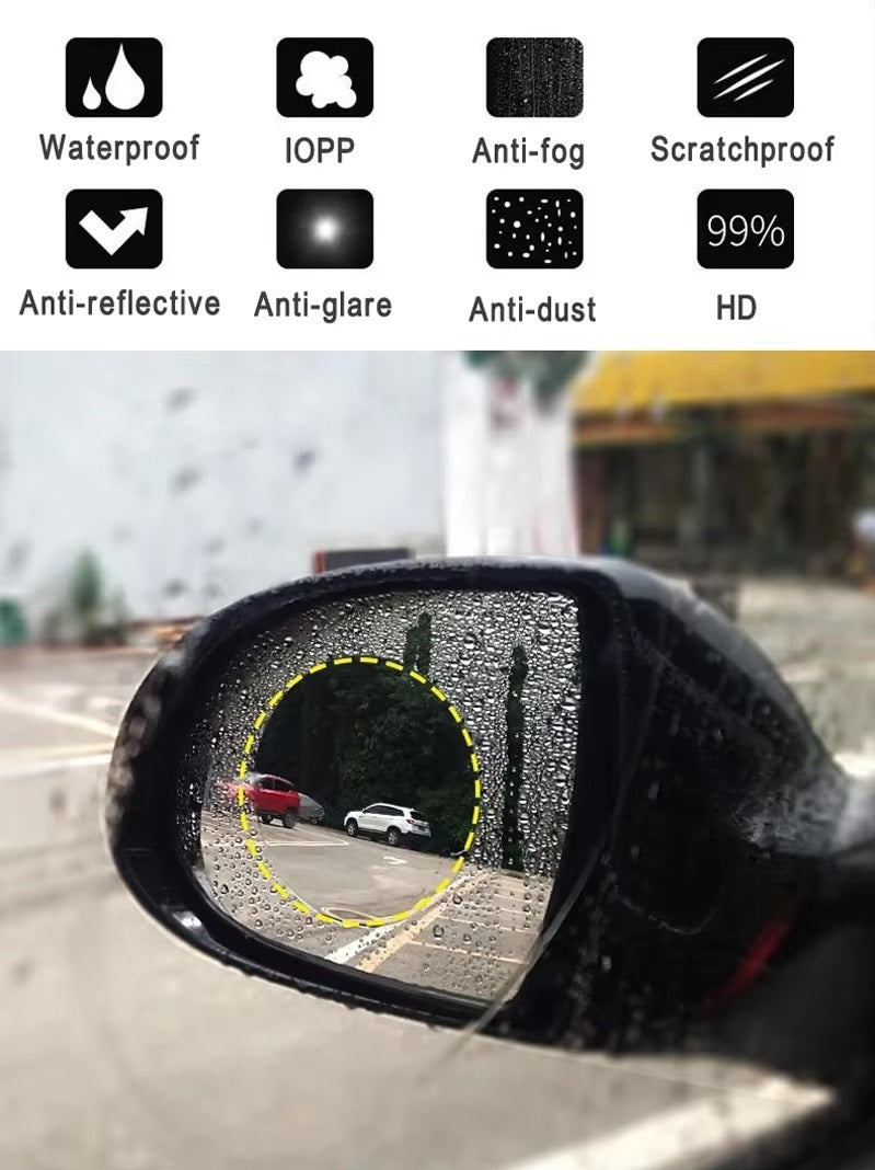 Rainproof Mirror Film – Anti-Fog Car Stickers (2-Pack)