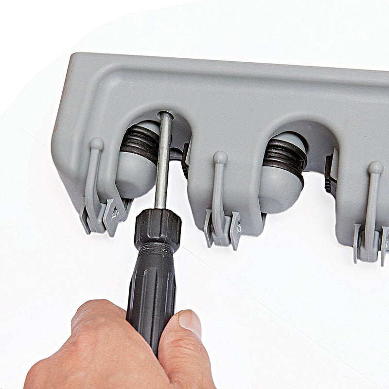 Mop and Broom Wall Rack | Closet & Garage Organizer