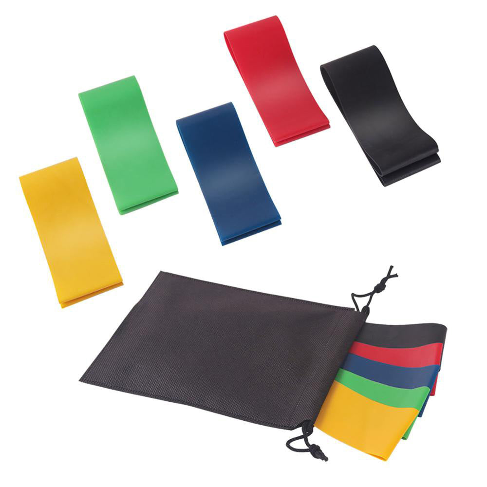 Elastic Workout Bands – Set of 5 for Yoga & Fitness