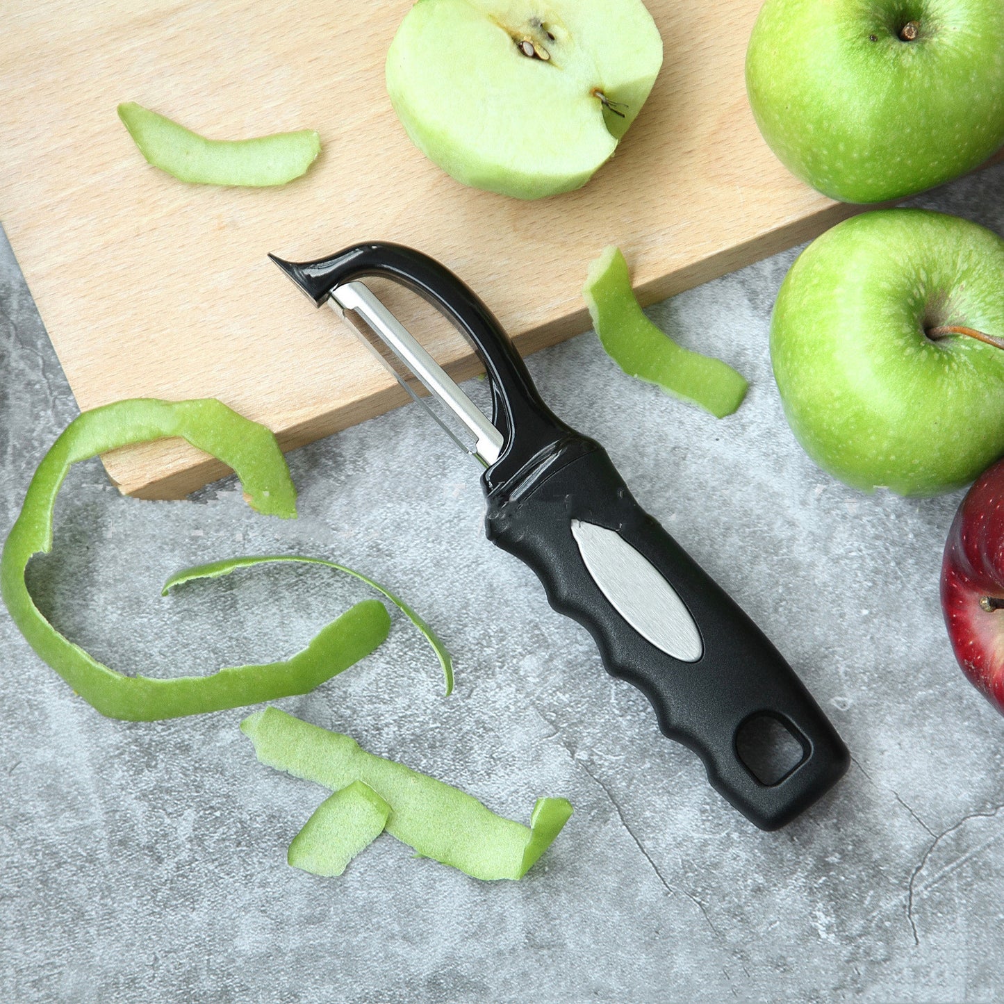 Straight Plastic PP Handle Stainless Steel Peeler