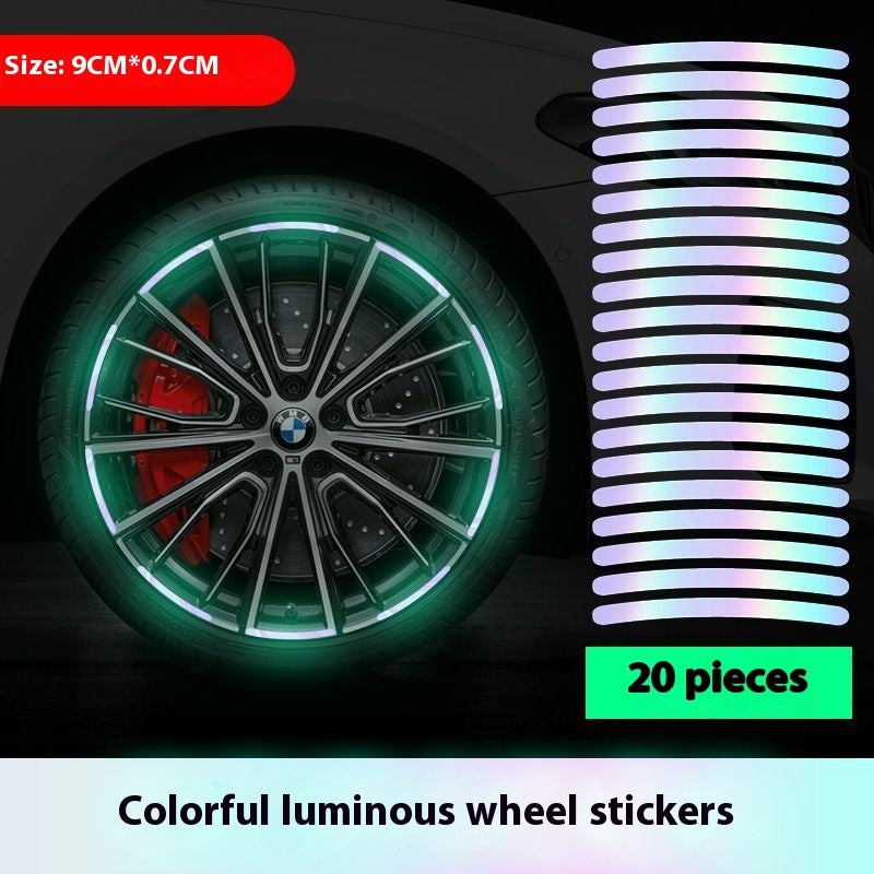 Reflective Car Stickers – Wheel & Door Safety Tape