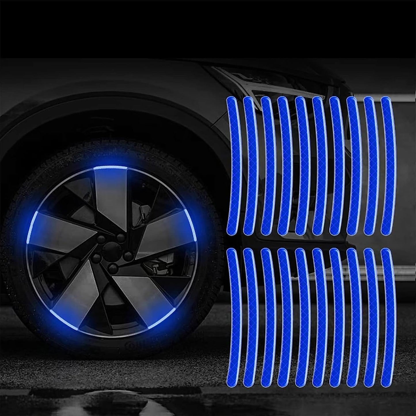 Reflective Car Stickers – Wheel & Door Safety Tape