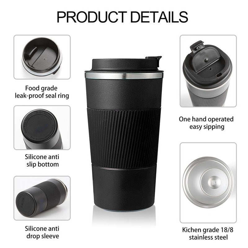Thermal Coffee Mug – 380ml/510ml Stainless Cup