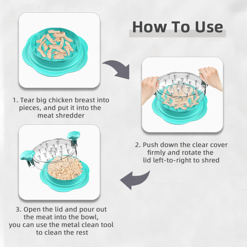 Chicken Shredder Tool – Twist & Grind | Anti-Slip, Dishwasher Safe, Ergonomic Meat Shredder for Chicken Breast, Pet Food, More