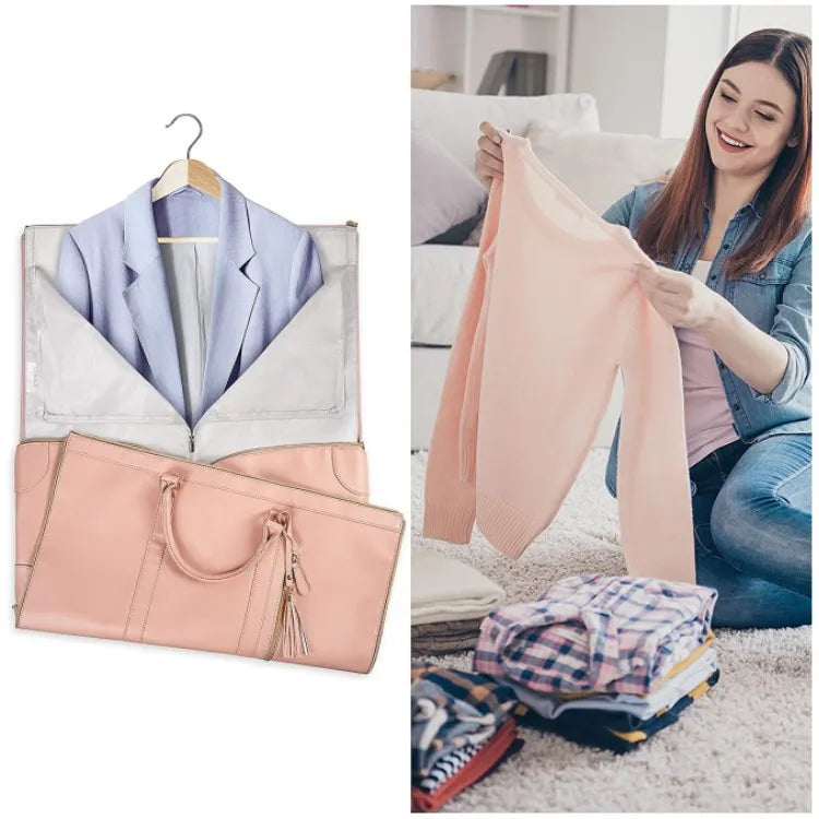 Foldable PU Leather Travel Duffel for Women – Stylish Carry-On & Business Bag