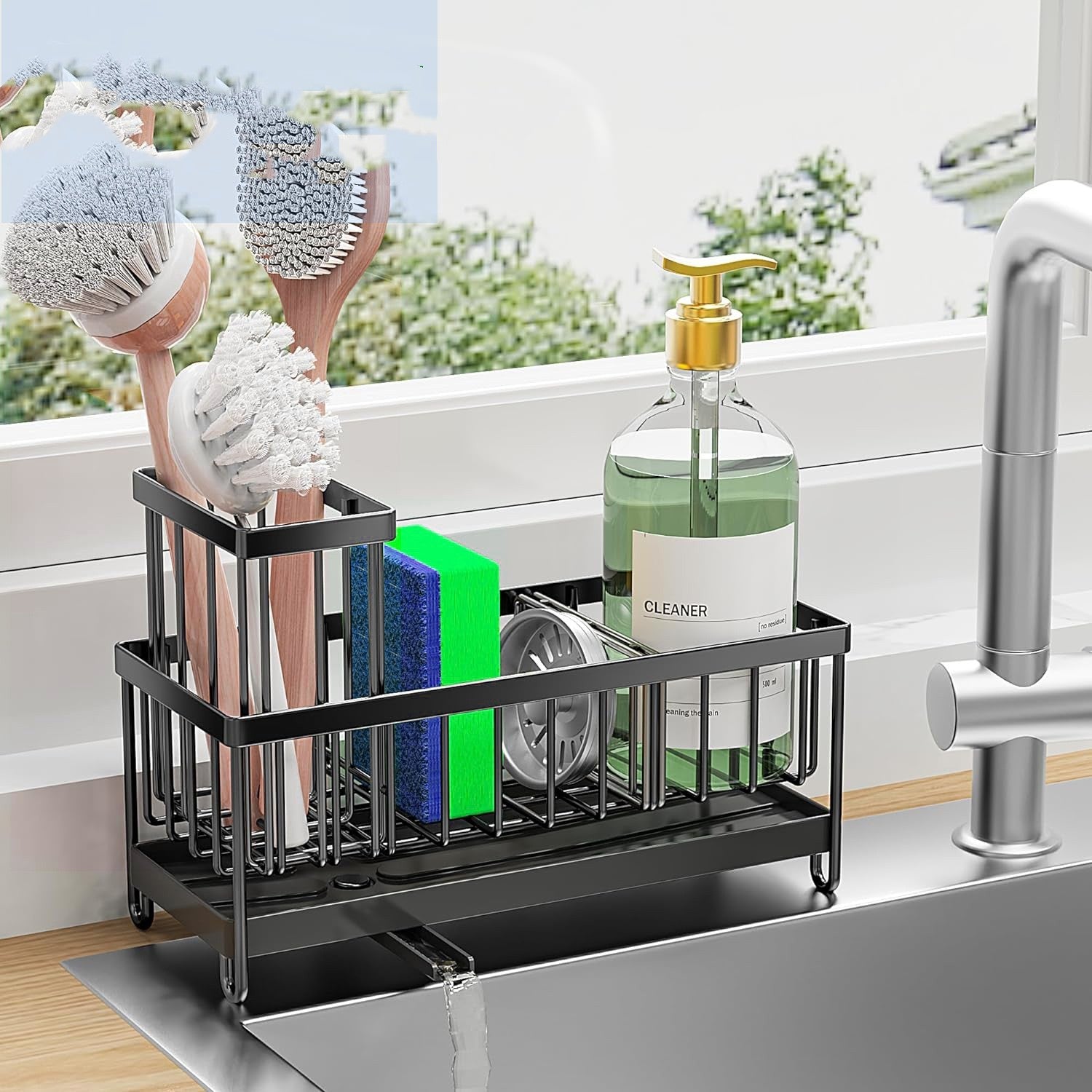 Kitchen Stainless Steel Sponge And Cloth Storage Rack