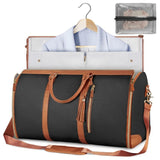 Foldable PU Leather Travel Duffel for Women – Stylish Carry-On & Business Bag
