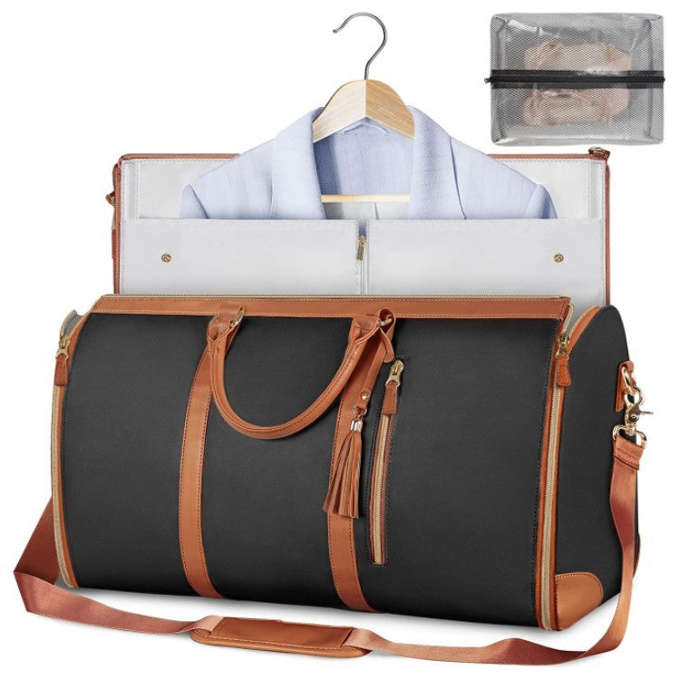 Foldable PU Leather Travel Duffel for Women – Stylish Carry-On & Business Bag