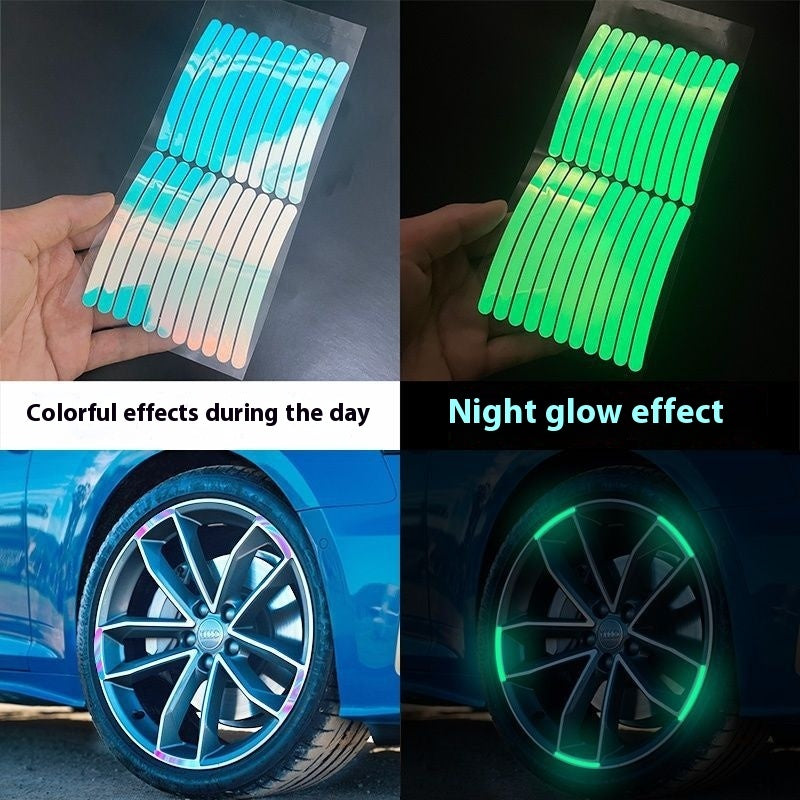 Reflective Car Stickers – Wheel & Door Safety Tape
