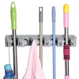 Mop and Broom Wall Rack | Closet & Garage Organizer