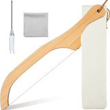 Premium Wooden Bread Bow Knife – Serrated Edge for Perfect Slicing