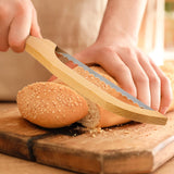 Premium Wooden Bread Bow Knife – Serrated Edge for Perfect Slicing