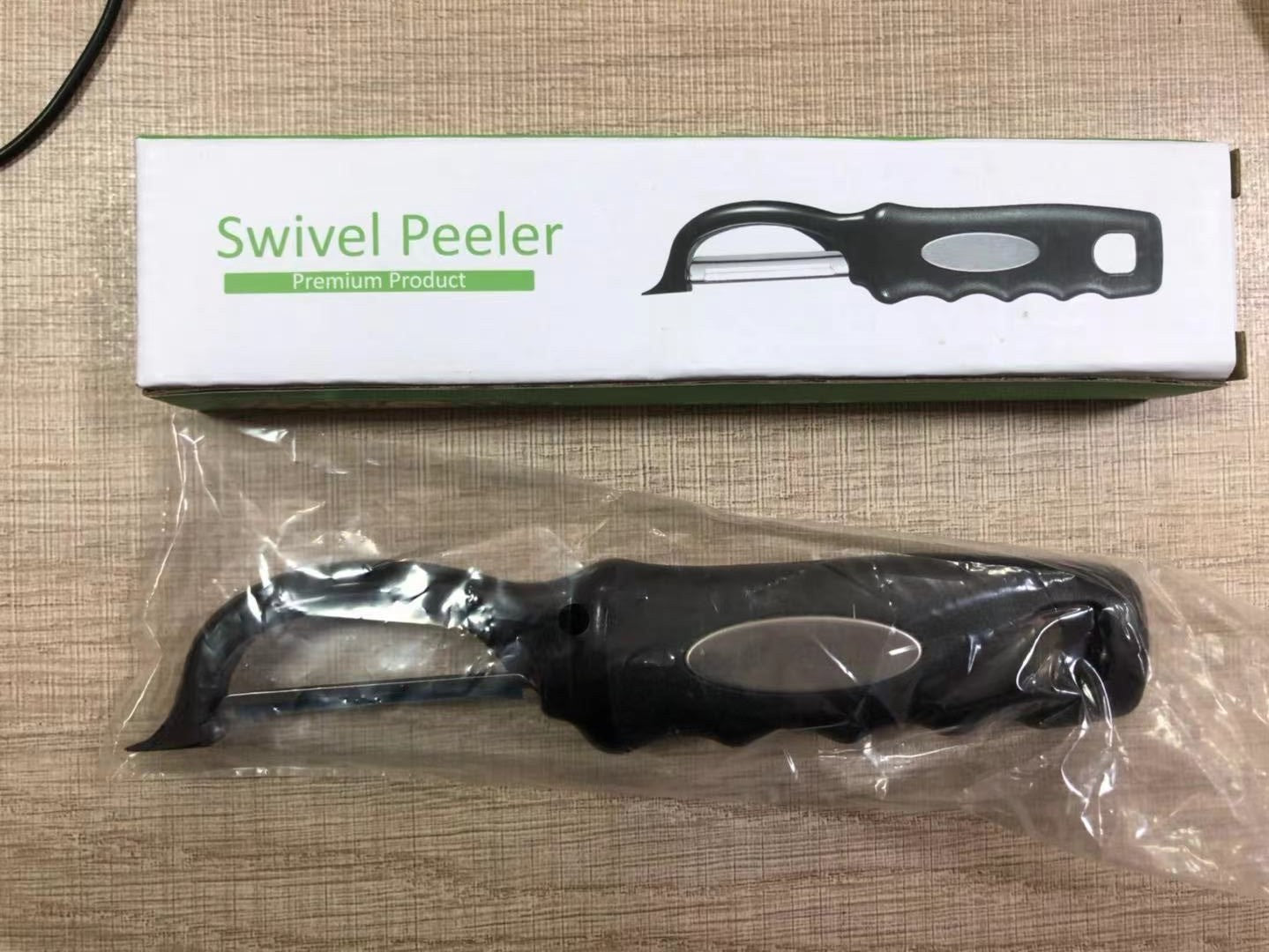 Straight Plastic PP Handle Stainless Steel Peeler