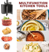 Heat-Resistant Meat Chopper & Masher – Non-Stick Nylon Tool for Ground Beef & Turkey